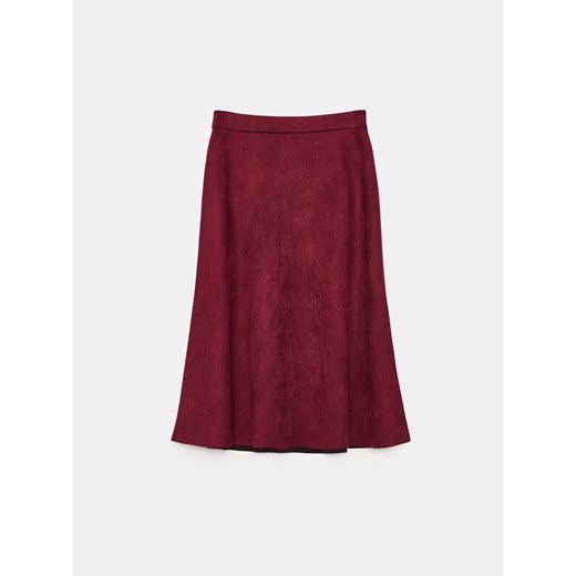 Mohito - Bordowa spódnica midi o kroju litery A - mahoń ze sklepu Mohito w kategorii Spódnice - zdjęcie 178738913