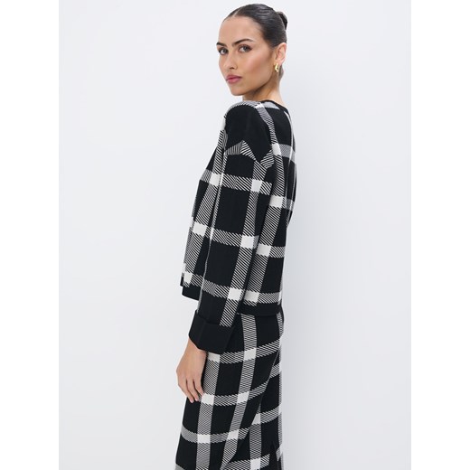 Mohito - Czarny sweter w kratę - czarny ze sklepu Mohito w kategorii Swetry damskie - zdjęcie 178738992