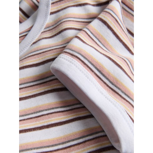 Reserved - T-shirt slim fit w paski - brązowy Reserved M Reserved