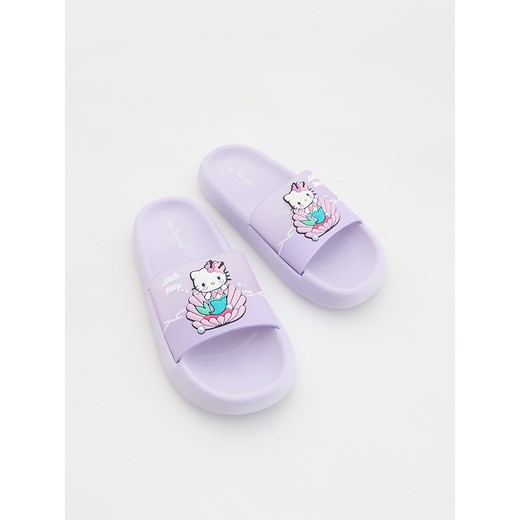 Reserved - Klapki Hello Kitty - lawendowy ze sklepu Reserved w kategorii Klapki dziecięce - zdjęcie 178739612