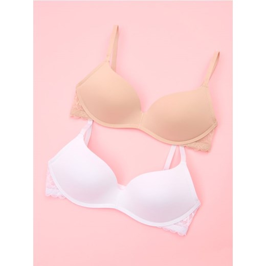 Sinsay - Biustonosze push-up 2 pack - biały ze sklepu Sinsay w kategorii Biustonosze - zdjęcie 178740523