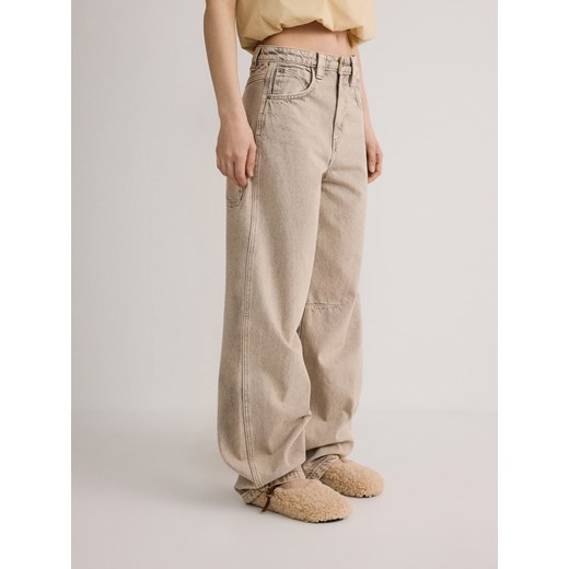 Reserved - Jeansy baloon fit - jasnoszary ze sklepu Reserved w kategorii Jeansy damskie - zdjęcie 178745454