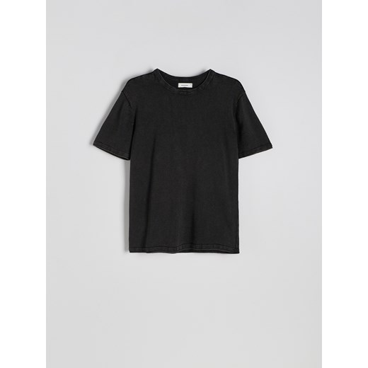 Reserved - T-shirt regular z efektem sprania - czarny Reserved L Reserved