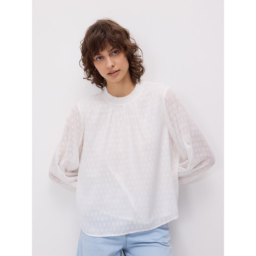 Reserved - Wiskozowa koszula z kieszonką - biały Reserved XXL Reserved