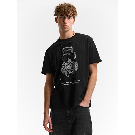 T-shirt męski czarny Gate