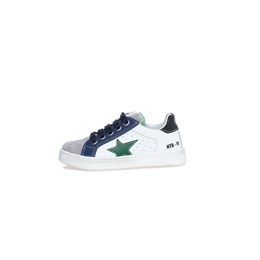 Naturino Skórzane sneakersy &quot;Pinn&quot; w kolorze biało-zielonym ze sklepu Limango Polska w kategorii Trampki dziecięce - zdjęcie 178749142