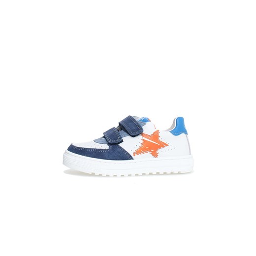 Naturino Skórzane sneakersy &quot;Hess 2&quot; w kolorze biało-granatowo-pomarańczowym ze sklepu Limango Polska w kategorii Buty sportowe dziecięce - zdjęcie 178749224