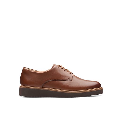 Clarks Skórzane trzewiki &quot;Glickly Derby&quot; w kolorze jasnobrązowym ze sklepu Limango Polska w kategorii Półbuty damskie - zdjęcie 178749300