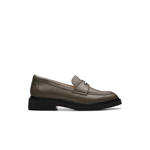 Clarks Skórzane mokasyny &quot;Splend Edge&quot; w kolorze khaki ze sklepu Limango Polska w kategorii Mokasyny damskie - zdjęcie 178749512
