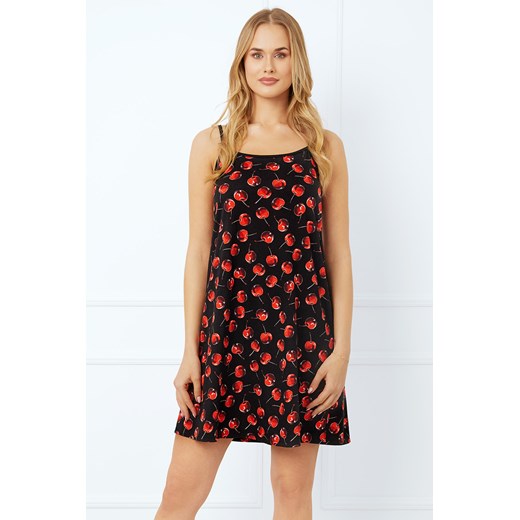 Nocna koszulka Italian Fashion Cherry ws.r. druk/czarny ze sklepu kontri.pl w kategorii Koszule nocne - zdjęcie 178752791