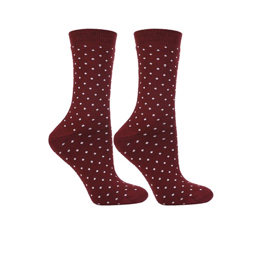 Skarpety za kostkę Moraj CSL300-082 wine red ze sklepu kontri.pl w kategorii Skarpetki damskie - zdjęcie 178752812