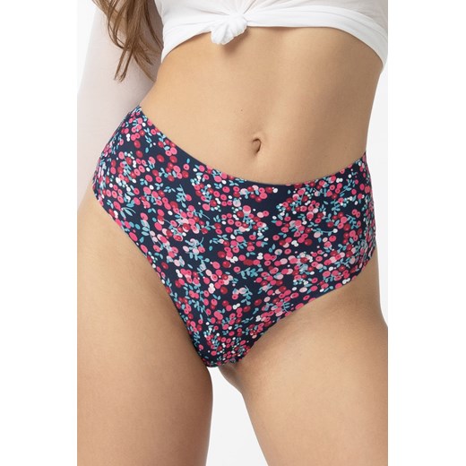 Wysokie stringi Julimex Simple String Maxi cranberries ze sklepu kontri.pl w kategorii Majtki damskie - zdjęcie 178754004