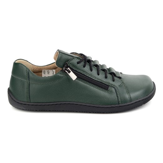Olivier Buty minimalistyczne barefoot skórzane damskie 1242 zielone ze sklepu ButyModne.pl w kategorii Półbuty damskie - zdjęcie 178756524