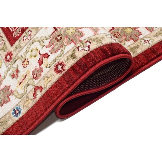 Czerwony elegancki dywan z frędzlami w stylu retro - Iraz 8X Profeos One Size Edinos.pl