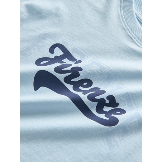 Reserved - T-shirt z nadrukiem - jasnoniebieski Reserved 140 (9 lat) Reserved