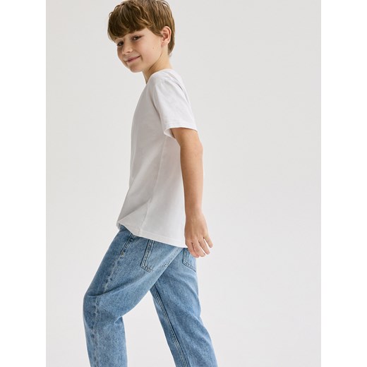 Reserved - Bawełniane jeansy regular - niebieski Reserved 116 (5-6 lat) Reserved