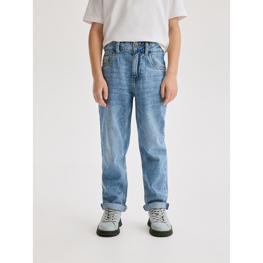 Reserved - Bawełniane jeansy regular - niebieski Reserved 146 (10 lat) Reserved