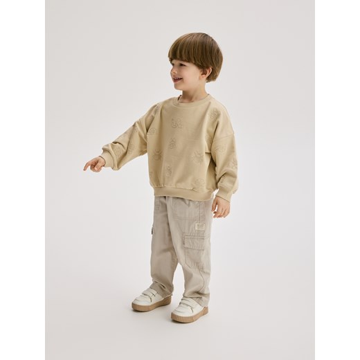 Reserved - Bawełniane spodnie jogger - beżowy Reserved 86 (12-18 m.) Reserved