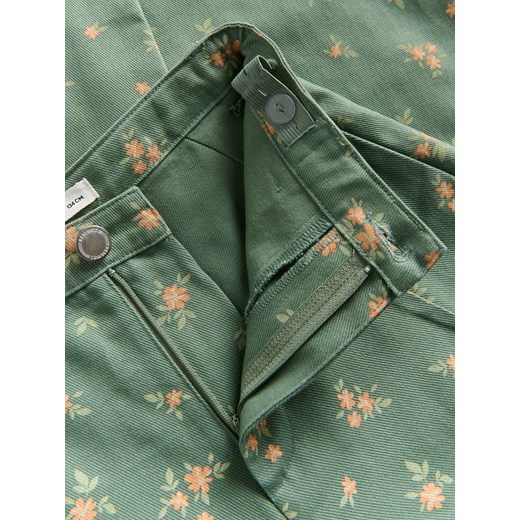 Reserved - Spodnie cargo w kwiaty - morski Reserved 128 (7-8 lat) Reserved