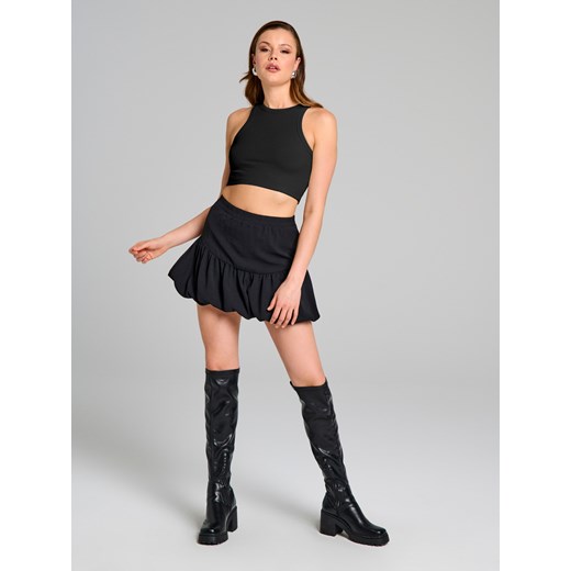 Sinsay - Crop top w prążki - czarny Sinsay M Sinsay