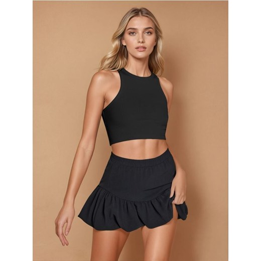 Sinsay - Crop top w prążki - czarny ze sklepu Sinsay w kategorii Bluzki damskie - zdjęcie 178762264