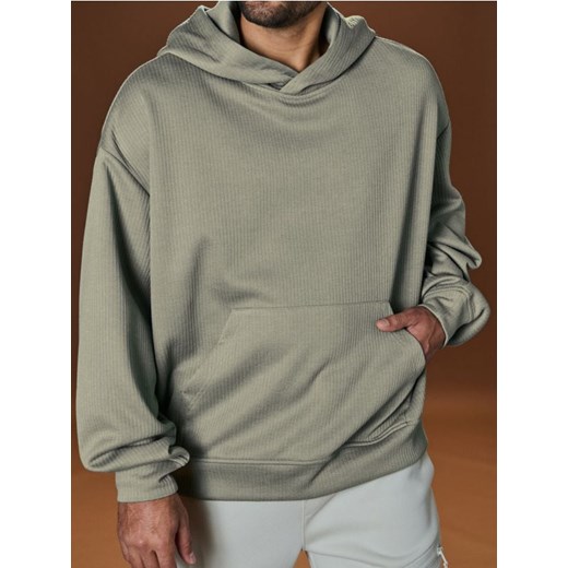 Sinsay - Bluza hoodie - zielony ze sklepu Sinsay w kategorii Bluzy męskie - zdjęcie 178762350