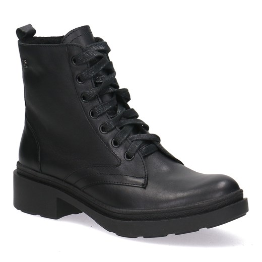 Skórzane botki workery damskie Pollonus czarny lico 5-1538-002 ze sklepu butyolivier w kategorii Botki - zdjęcie 178766181