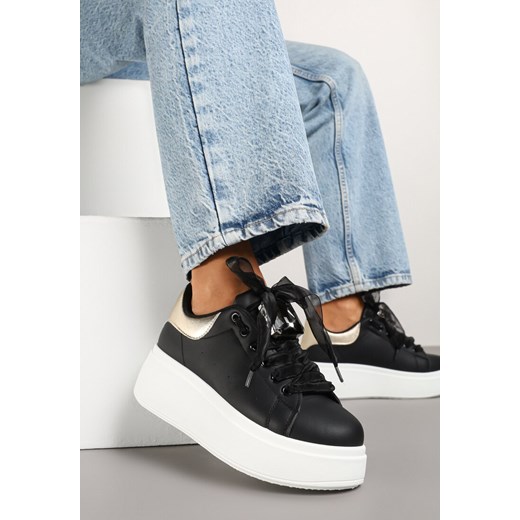 Czarne Sneakersy z Cyrkoniami Vivioriana ze sklepu renee.pl w kategorii Buty sportowe damskie - zdjęcie 178767010