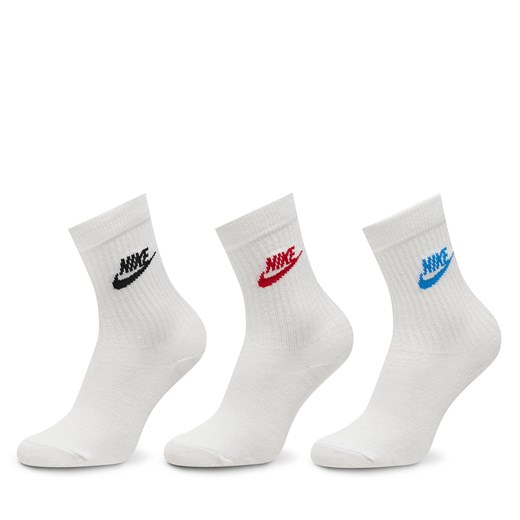 Zestaw 3 par wysokich skarpet damskich Nike DX5025 Biały Nike S eobuwie.pl
