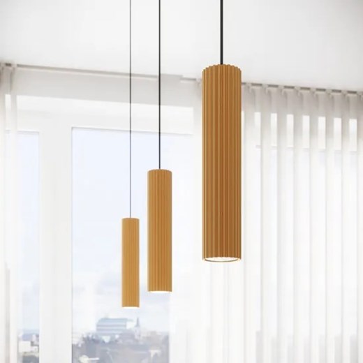 Złota pojedyńcza lampa wisząca - D296-Avium Lumes One Size Edinos.pl