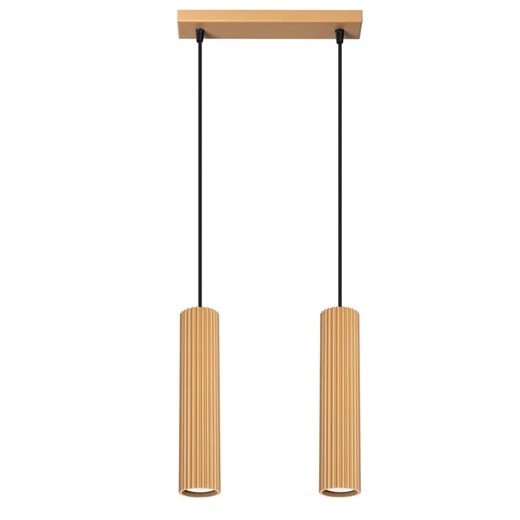 Wisząca podwójna złota lampa - 20X D297 C1-W91 ze sklepu Edinos.pl w kategorii Lampy wiszące - zdjęcie 178768034