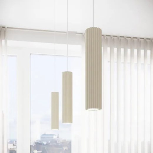 Potrójna beżowa lampa wisząca - D298-Avium Lumes One Size Edinos.pl