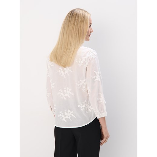 Mohito - Bawełniana koszula z haftem - biały Mohito 34 Mohito