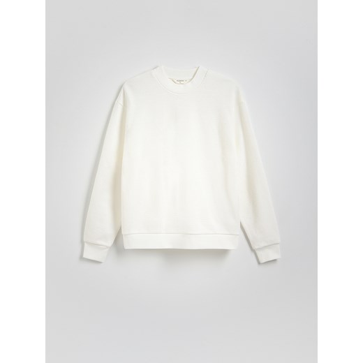 Reserved - Bluza ze strukturalnej dzianiny - złamana biel Reserved XXL Reserved