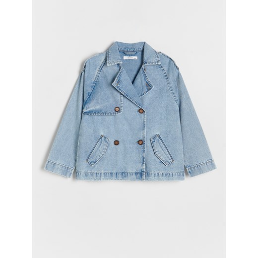 Reserved - Jeansowy trencz - niebieski ze sklepu Reserved w kategorii Kurtki dziewczęce - zdjęcie 178774114