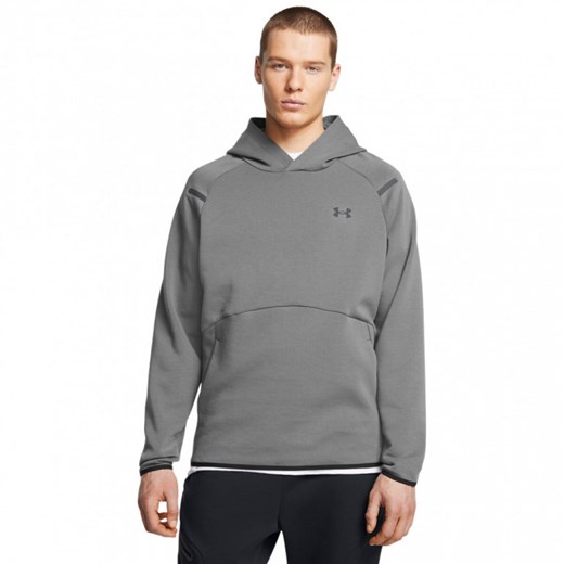 Męska bluza treningowa nierozpinana z kapturem Under Armour UA Unstoppable Flc Hd Eu - szara ze sklepu Sportstylestory.com w kategorii Bluzy męskie - zdjęcie 178774823
