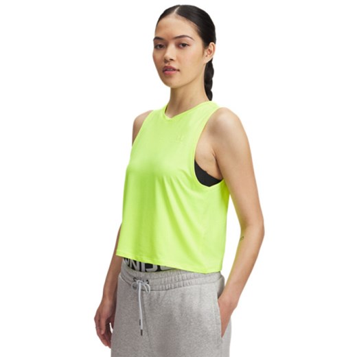 Damski top treningowy Under Armour Vanish Energy Crop Tank - zielony ze sklepu Sportstylestory.com w kategorii Bluzki damskie - zdjęcie 178774884