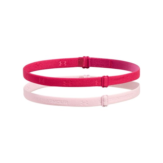 Damska opaska na głowę treningowa (2-pack) Under Armour W's Adjustable Mini Bands - różowa ze sklepu Sportstylestory.com w kategorii Opaski damskie - zdjęcie 178774924