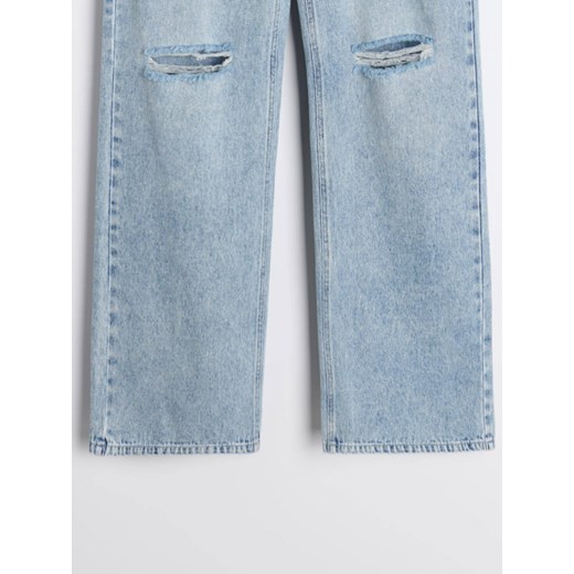 Sinsay - Jeansy wide leg - niebieski Sinsay 32 Sinsay