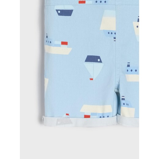 Sinsay - Jeansowe ogrodniczki w marynistyczny wzór - niebieski Sinsay 68 Sinsay