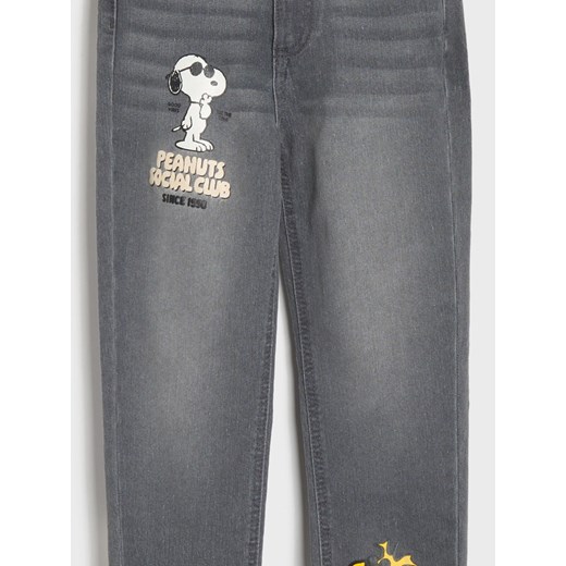 Sinsay - Jeansy Peanuts - szary Sinsay 134 Sinsay