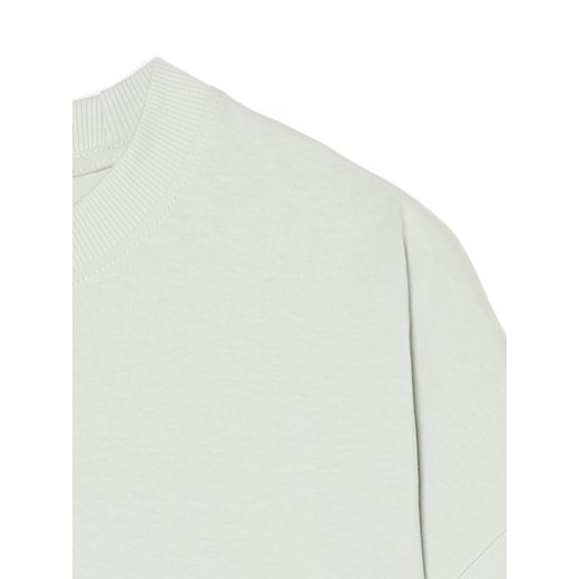 Cropp - Jasna koszulka z nadrukami - zielony Cropp XS Cropp