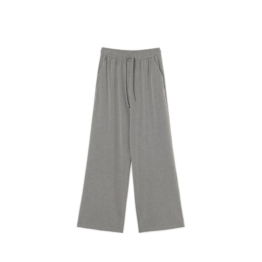 Cropp - Szare spodnie tailoring straight - szary ze sklepu Cropp w kategorii Spodnie damskie - zdjęcie 178780243