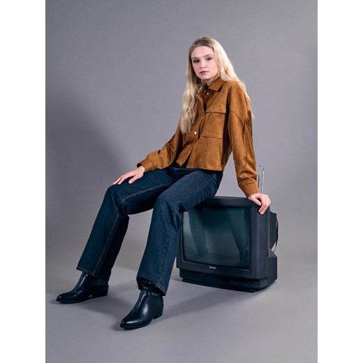 Sinsay - Jeansy wide leg high waist - dark grey jeans Sinsay 42 Sinsay