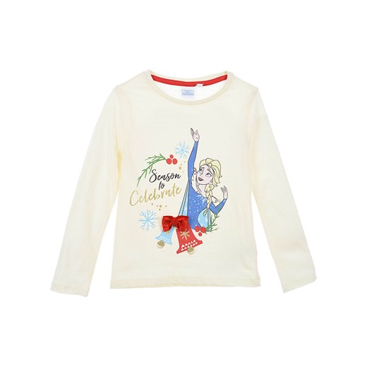 Disney Frozen Koszulka &quot;Kraina Lodu&quot; w kolorze kremowym ze wzorem ze sklepu Limango Polska w kategorii Bluzki dziewczęce - zdjęcie 178782794