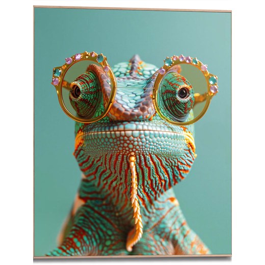 Orangewallz Druk artystyczny &quot;Karma Chameleon&quot; w ramce - 40 x 50 cm ze sklepu Limango Polska w kategorii Obrazy - zdjęcie 178782891