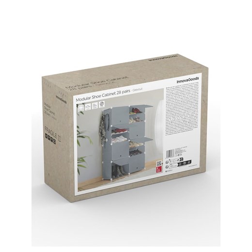 InnovaGoods Szafka w kolorze szarym na buty - 84 x 128 x 32 cm Innovagoods onesize Limango Polska okazja