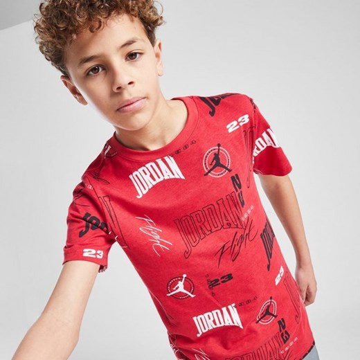 JORDAN T-SHIRT ARC AOP TEE RED/BLK B ze sklepu JD Sports  w kategorii T-shirty chłopięce - zdjęcie 178784344
