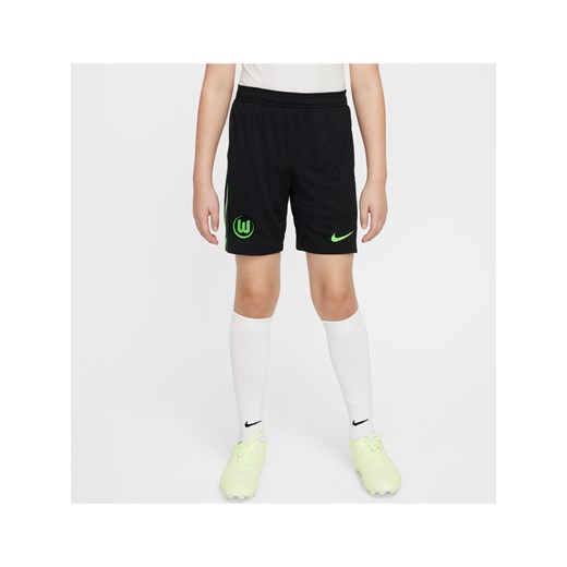 Spodenki piłkarskie dla dużych dzieci Nike Dri-FIT VfL Wolfsburg Stadium 2024/25 (wersja domowa/wyjazdowa) (replika) - Czerń ze sklepu Nike poland w kategorii Spodenki chłopięce - zdjęcie 178785163