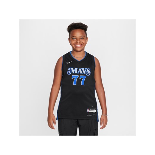Koszulka dla dużych dzieci Nike Dri-FIT NBA Swingman Luka Dončić Dallas Mavericks City Edition 2023/24 - Czerń ze sklepu Nike poland w kategorii T-shirty chłopięce - zdjęcie 178785241